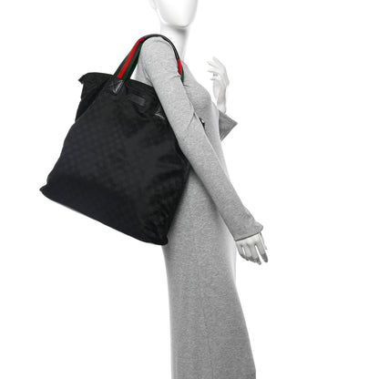 Gucci GG Monogram Large Web Handle Vertical Tote Black 2 of 11