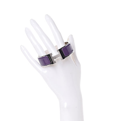 Hermes Enamel Wide Clic Clac H Bracelet PM Pourpre 2 of 6