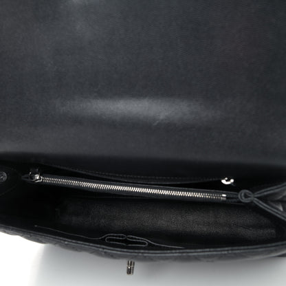 Chanel Caviar Lizard Quilted Medium Coco Handle Flap Black 4 of 10