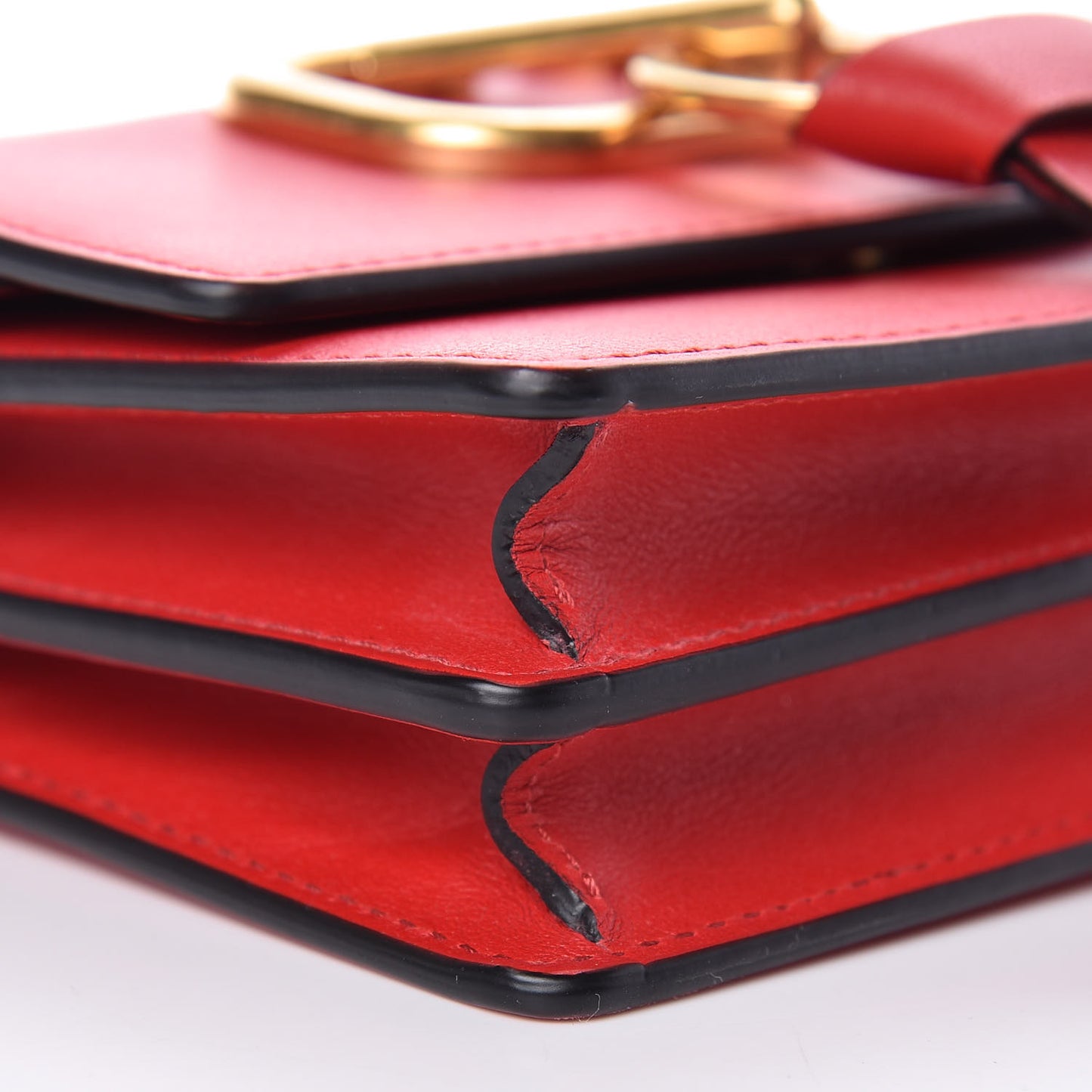 Smooth Calfskin Mini Vring Crossbody Bag Rouge Pur