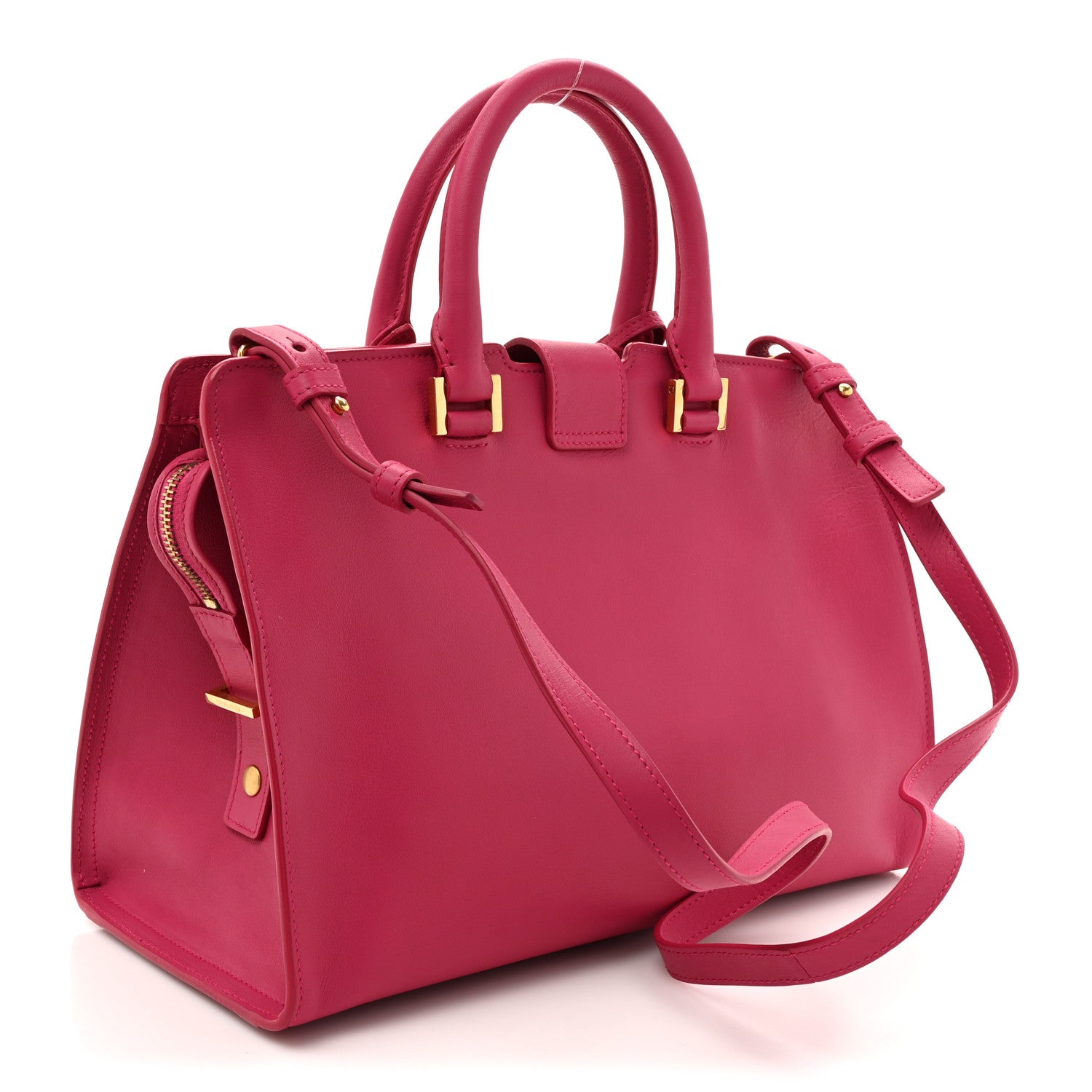 Saint Laurent Calfskin Small Classic Y Cabas Fuchsia 3 of 14