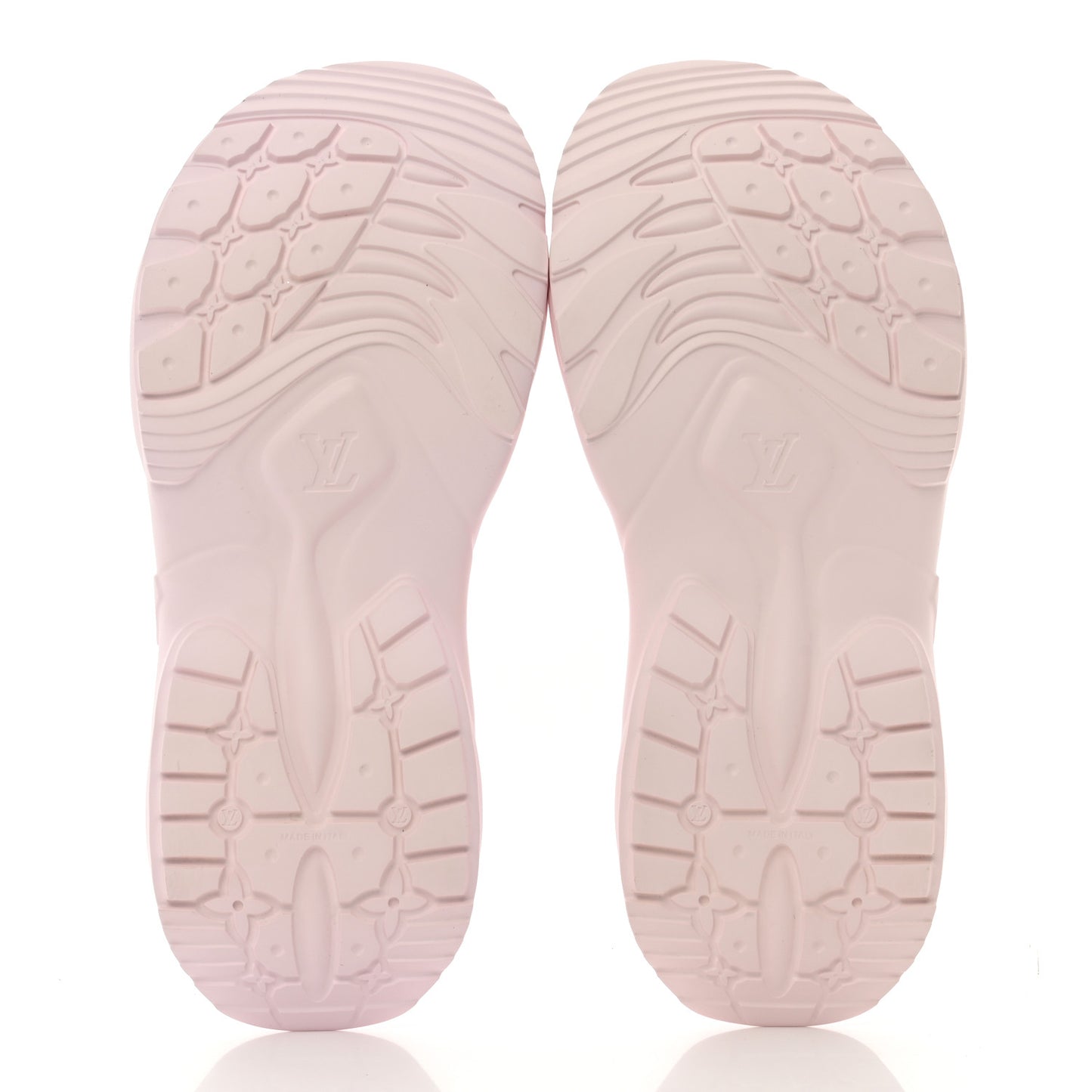 Rubber Monogram Embossed Pool 55 Flat Comfort Mule 39 Rose Clair