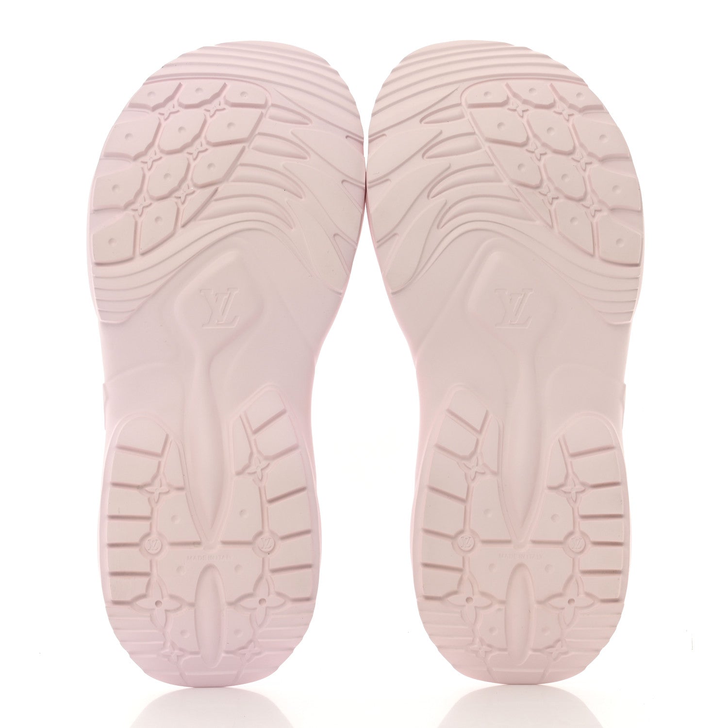 Louis Vuitton Rubber Monogram Embossed Pool 55 Flat Comfort Mule 39 Rose Clair 5 of 8