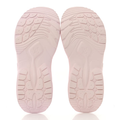 Louis Vuitton Rubber Monogram Embossed Pool 55 Flat Comfort Mule 39 Rose Clair 5 of 8