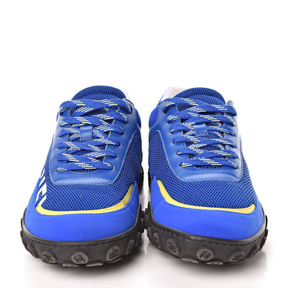 Chanel Calfskin Mesh Lycra Womens Logo Sneakers 39 Royal Blue 2 of 10