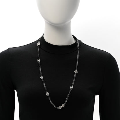 Chanel Ruthenium Crystal Chain CC Lucky Charms Necklace 2 of 6
