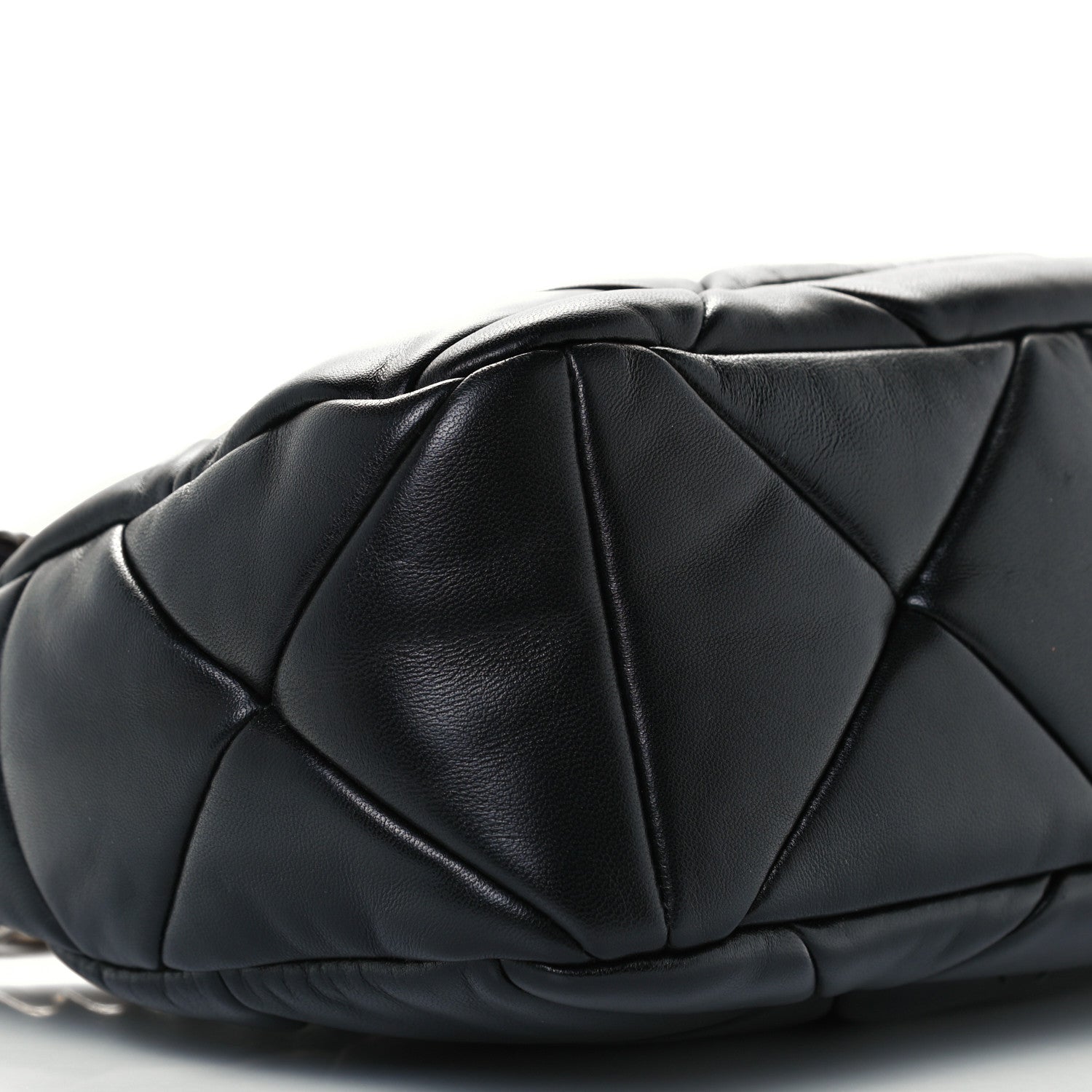 Prada Nappa Re-Nylon Triangle Quilted Patchwork System Shoulder Bag Black 11 of 12