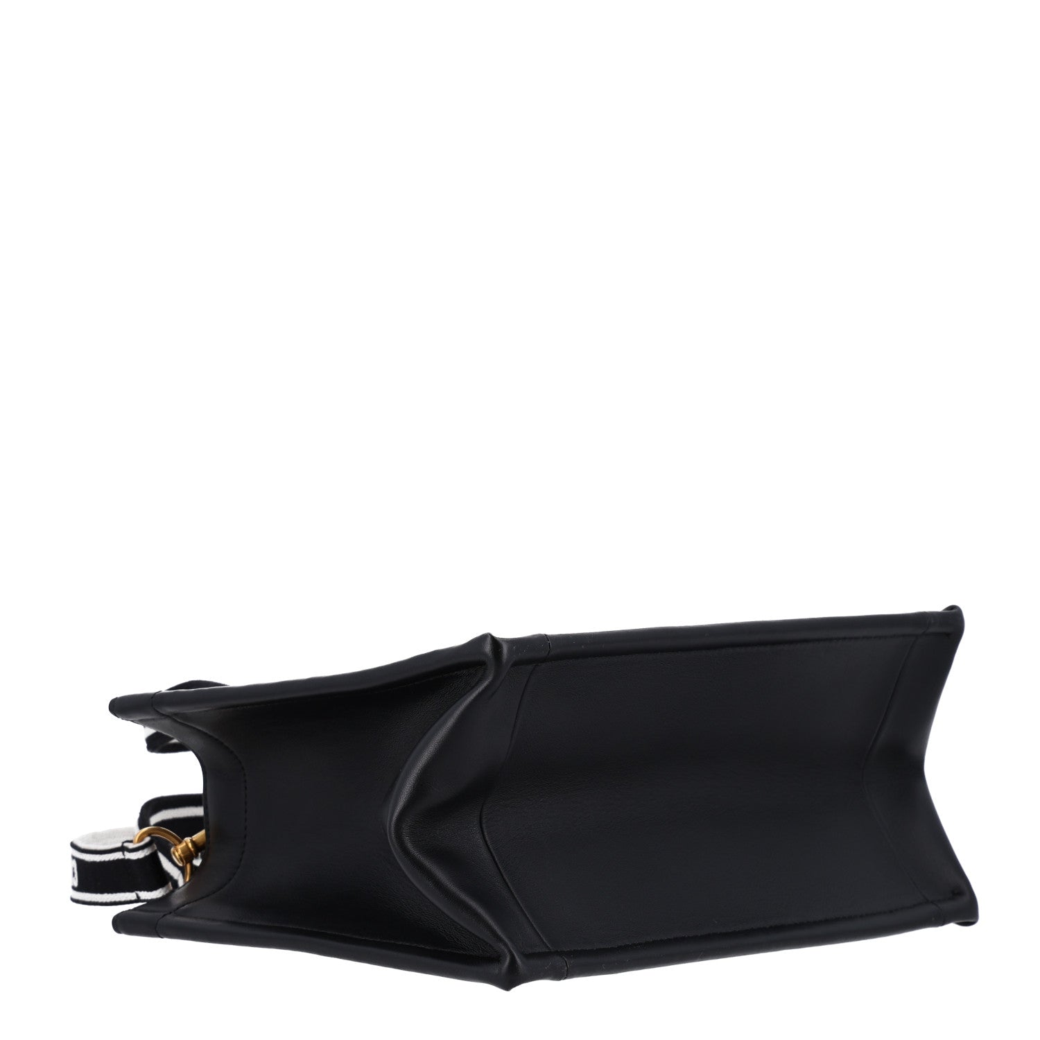 Christian Dior Canvas Calfskin Embroidered Small Plan De Paris Book Tote With Strap Black White 4 of 10