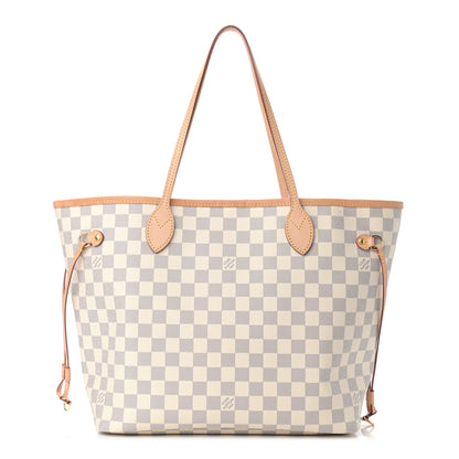 Louis Vuitton Damier Azur Neo Neverfull MM Rose Ballerine 1 of 9