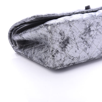 Chanel Metallic Caviar Quilted 2.55 Reissue 226 Flap Silver Black 6 of 10