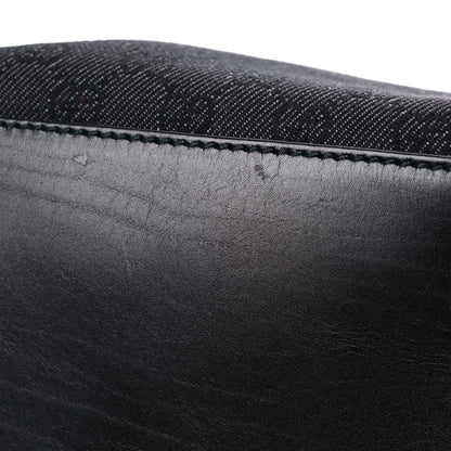 Gucci Denim Monogram Chain Bucket Tote Black 12 of 13