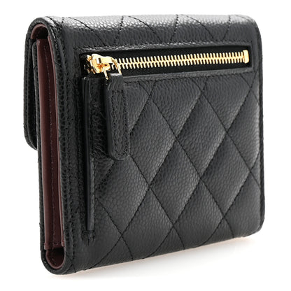 Chanel Caviar Quilted Compact Flap Wallet Black 3 of 9
