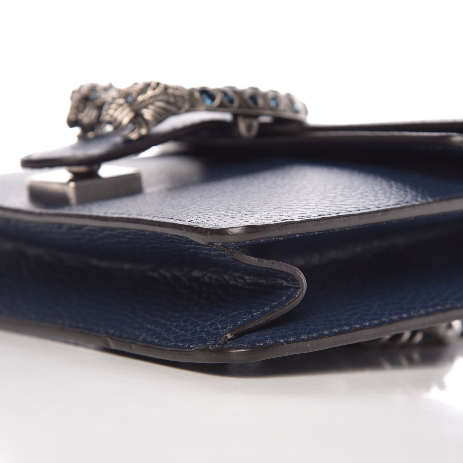 Gucci Dollar Calfskin Crystal Mini Dionysus Shoulder Bag Blue Agata Montana Sapphire 12 of 13