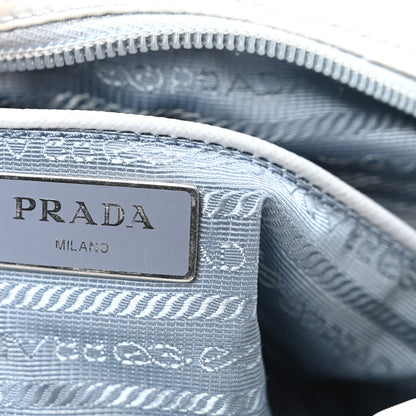 Prada Re-Nylon Vela Saffiano Pocket Double Buckle Messenger Shoulder Bag Fiordaliso 6 of 9