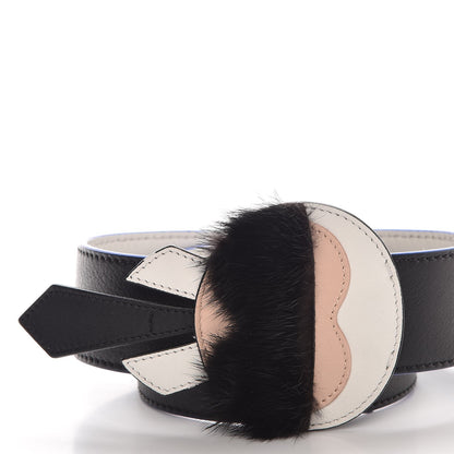 Fendi Vitello Dolce Mink Fur Karlito Inlay Strap You Black Multicolor 2 of 6