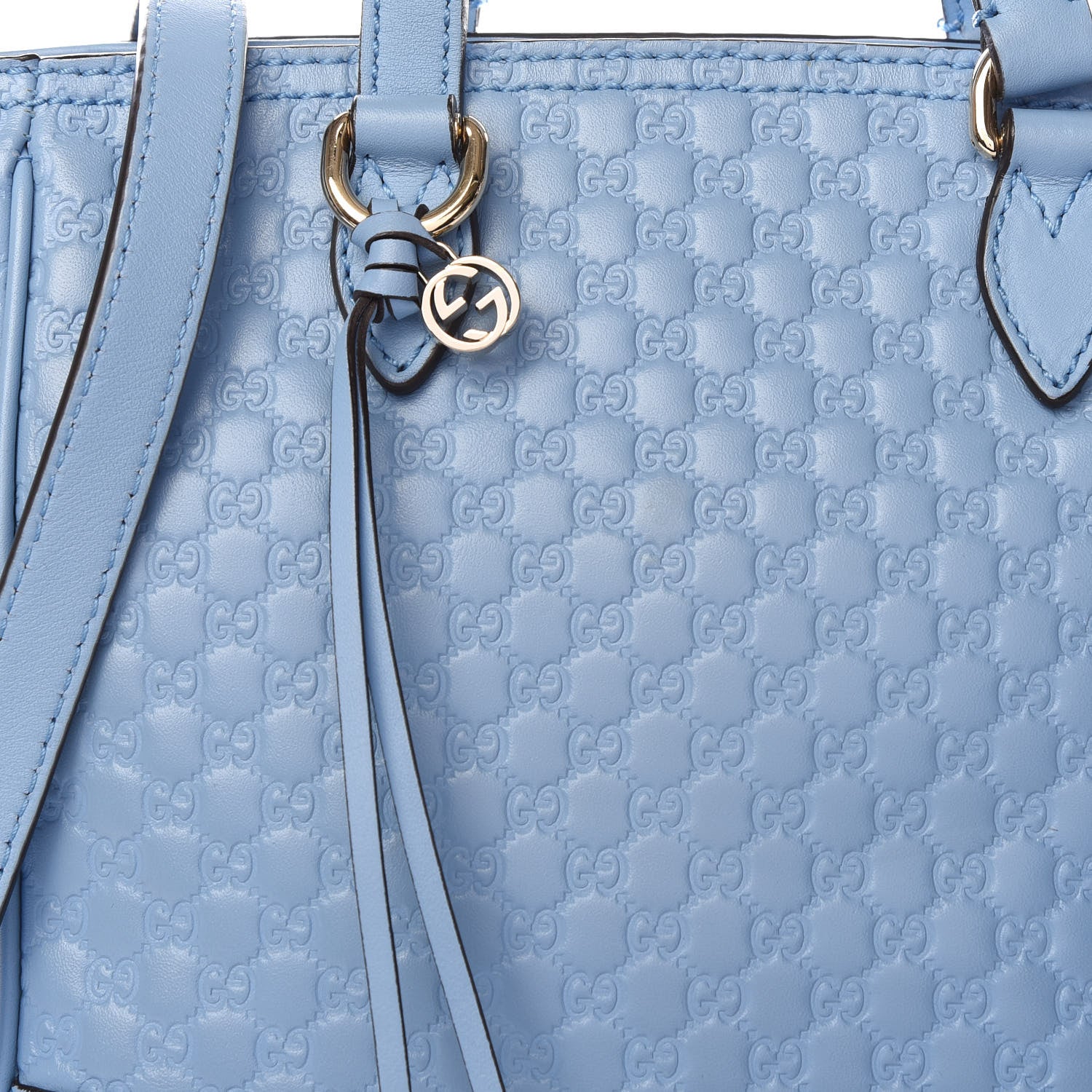 Gucci Microguccissima Small Bree Tote Mineral Blue 11 of 11