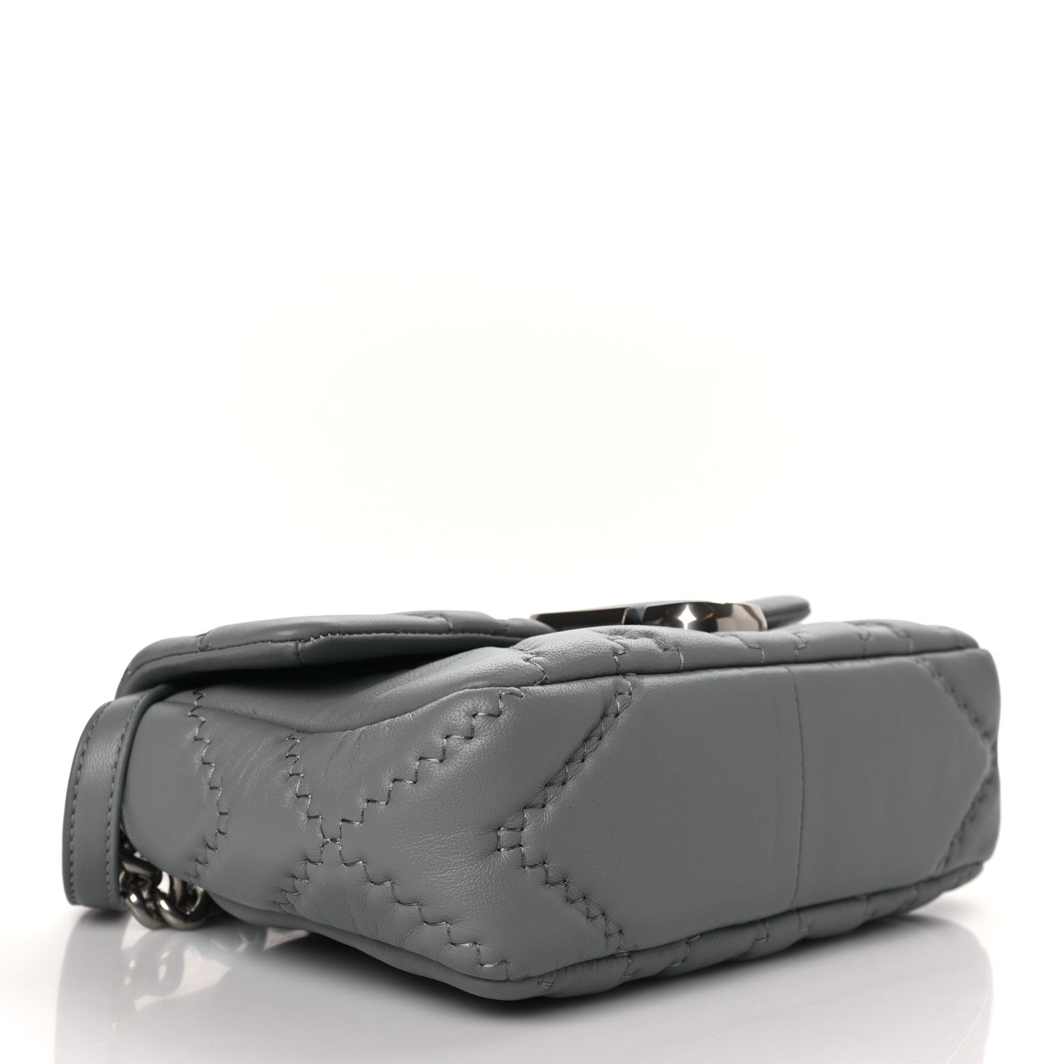 Marc Jacobs Calfskin Quilted The J Marc Shoulder Bag Wolf Grey 4 of 8