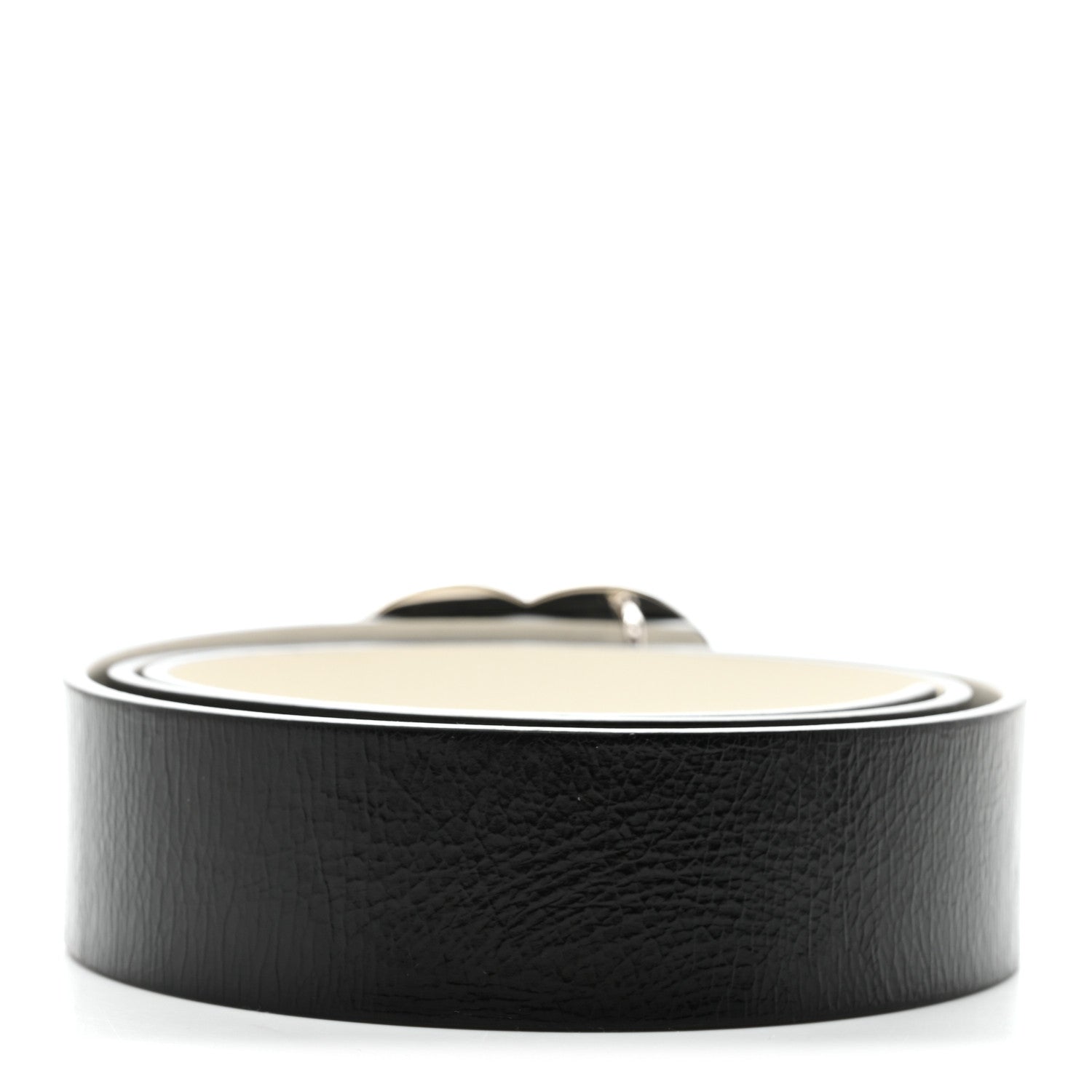 Chanel Patent Calfskin CC Reversible Belt 85 34 Black White 3 of 9
