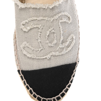 Chanel Linen CC Espadrilles 41 Beige Black 12 of 18