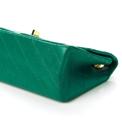 Chanel Aged Calfskin Quilted 2.55 Reissue Mini Flap Green 7 of 10