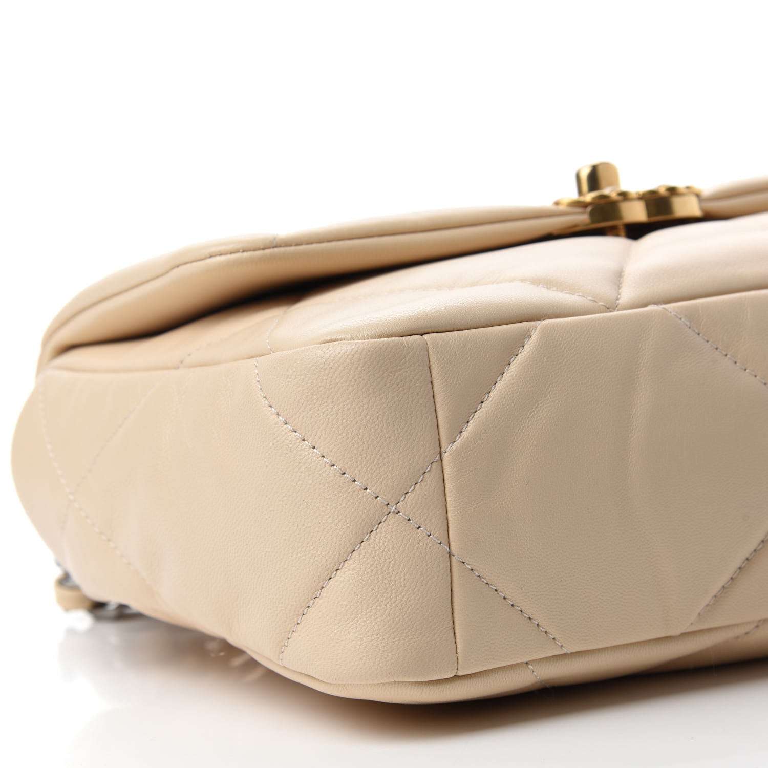 Chanel Lambskin Quilted Medium Chanel 19 Flap Beige 6 of 10