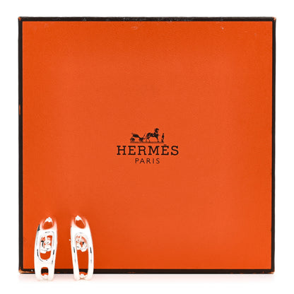 Hermes Sterling Silver Chaine D'Ancre Punk Earrings 5 of 5