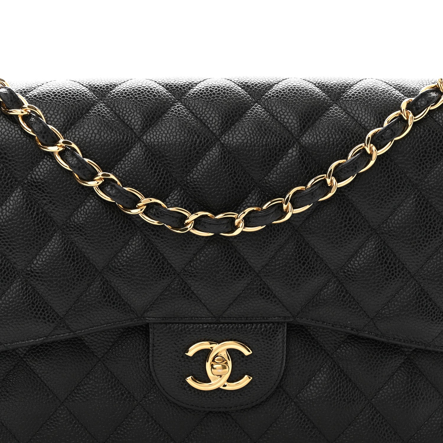 Chanel Caviar Quilted Jumbo Double Flap Black 8 of 11