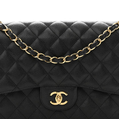 Chanel Caviar Quilted Jumbo Double Flap Black 8 of 11