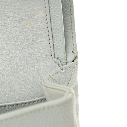 Chanel Caviar Quilted Medium Double Flap Light Blue 11 of 18