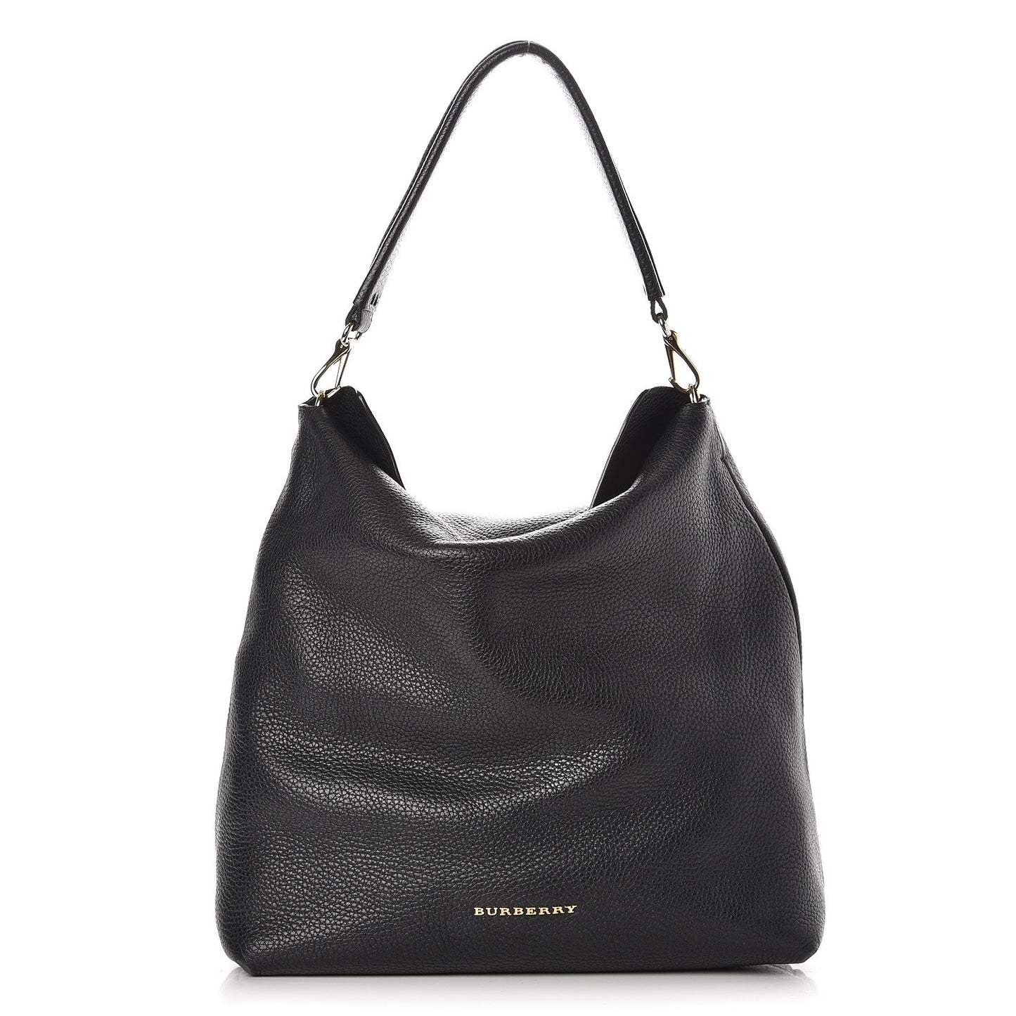 Grainy Calfskin Medium Cale Hobo Black