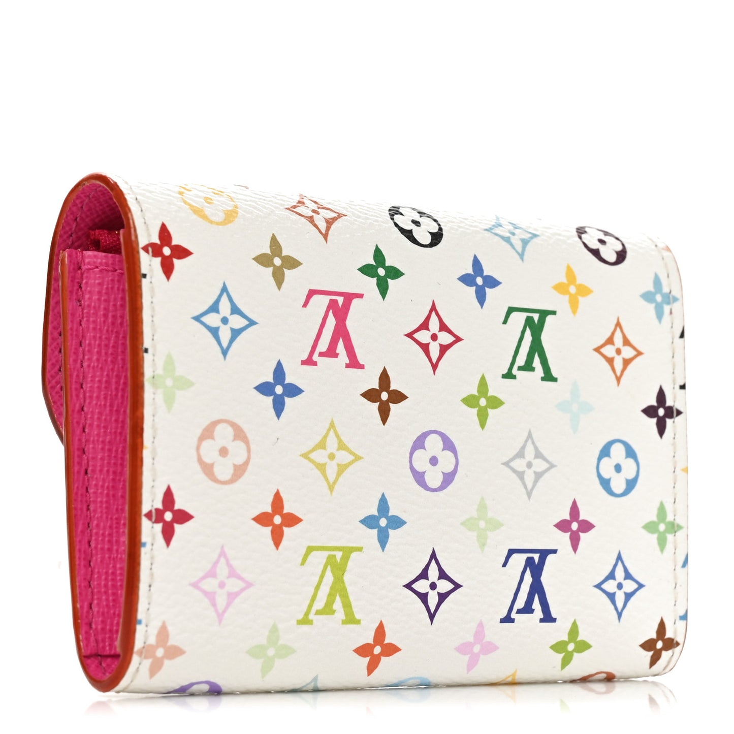 LV X TM Monogram Multicolor Rosalie Coin Purse White Kawaii Pink