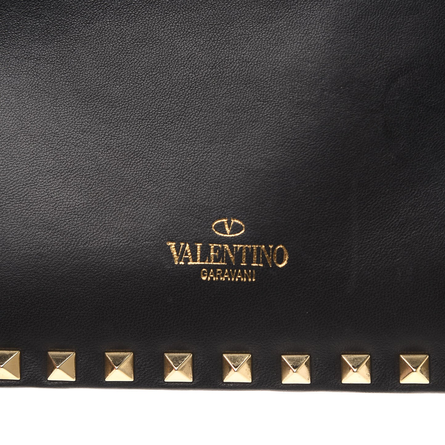 Nappa Rockstud Wristlet Clutch Black
