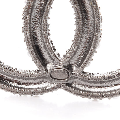 Chanel Crystal Pearl Caviar CC Brooch Silver 3 of 4