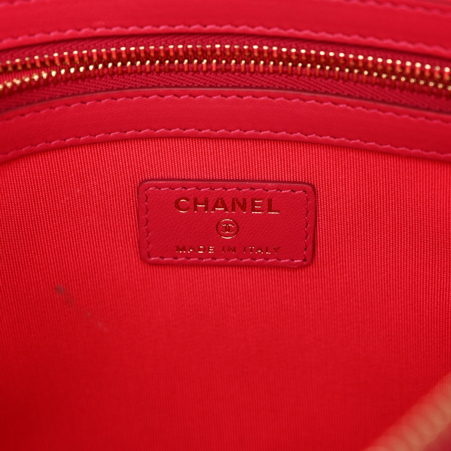Chanel Lambskin Quilted Medium Cosmetic Case Pink 6 of 8