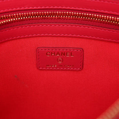 Chanel Lambskin Quilted Medium Cosmetic Case Pink 6 of 8
