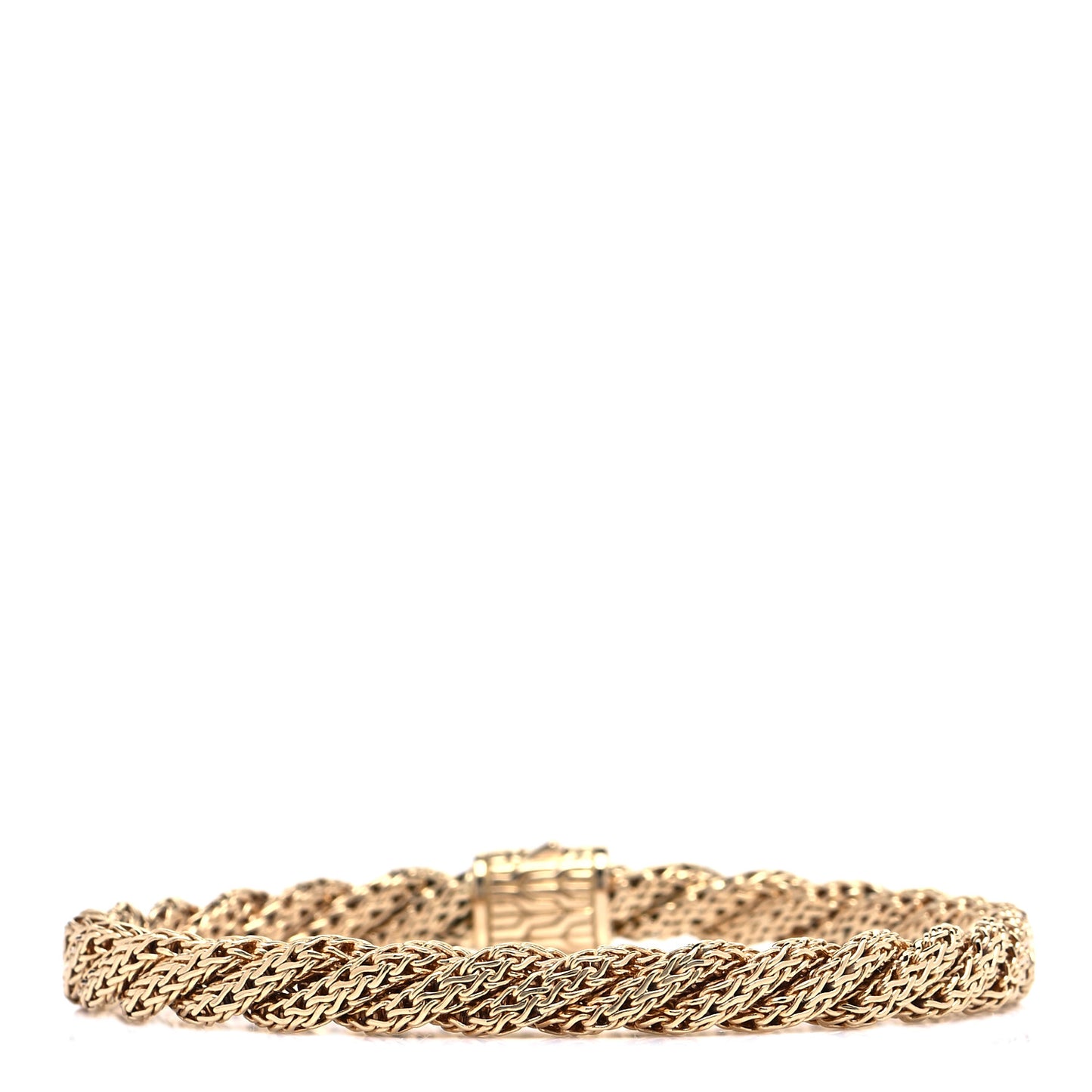 18K Yellow Gold Diamond 6mm Classic Twist Chain Bracelet