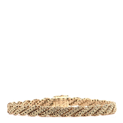 John Hardy 18K Yellow Gold Diamond 6mm Classic Twist Chain Bracelet 3 of 5