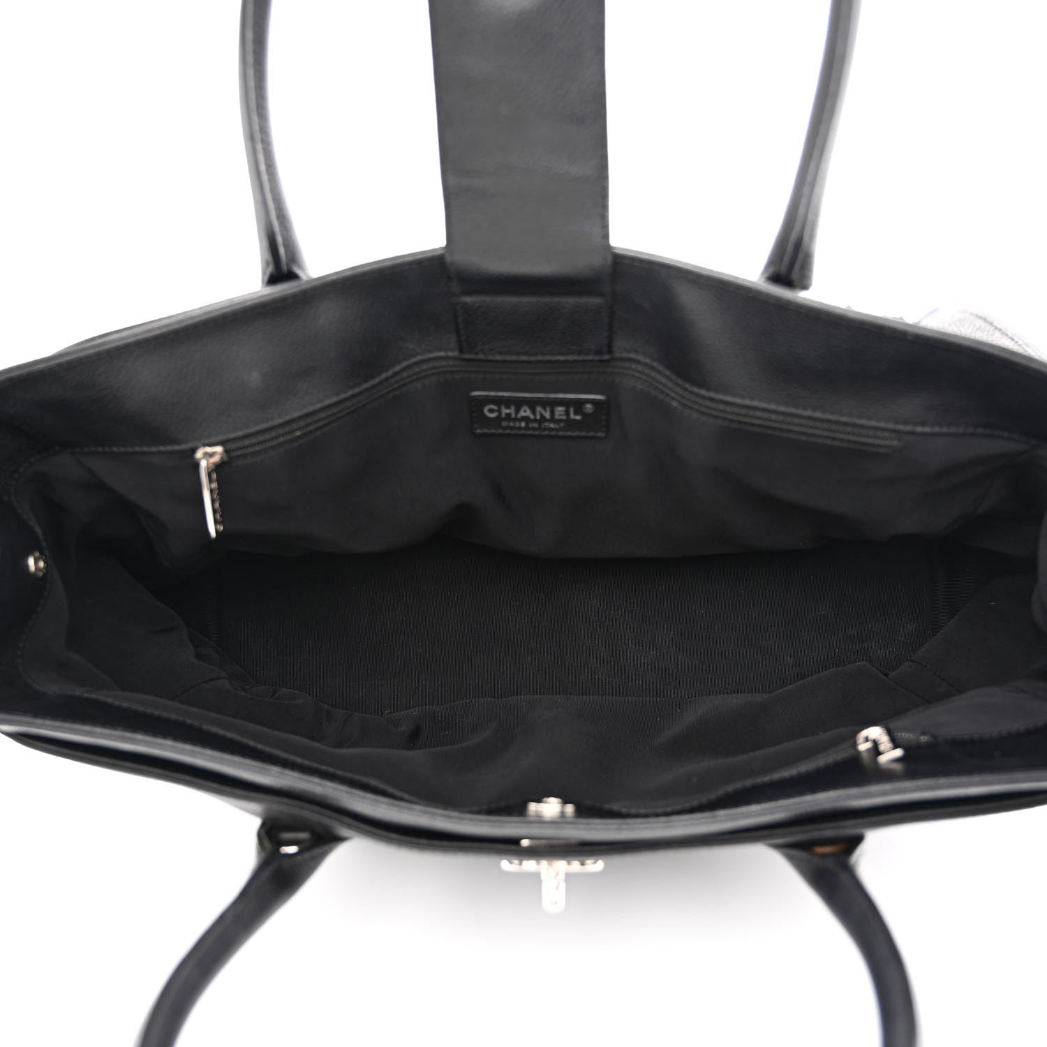 Chanel Calfskin Cerf Executive Shopper Tote Black 5 of 10