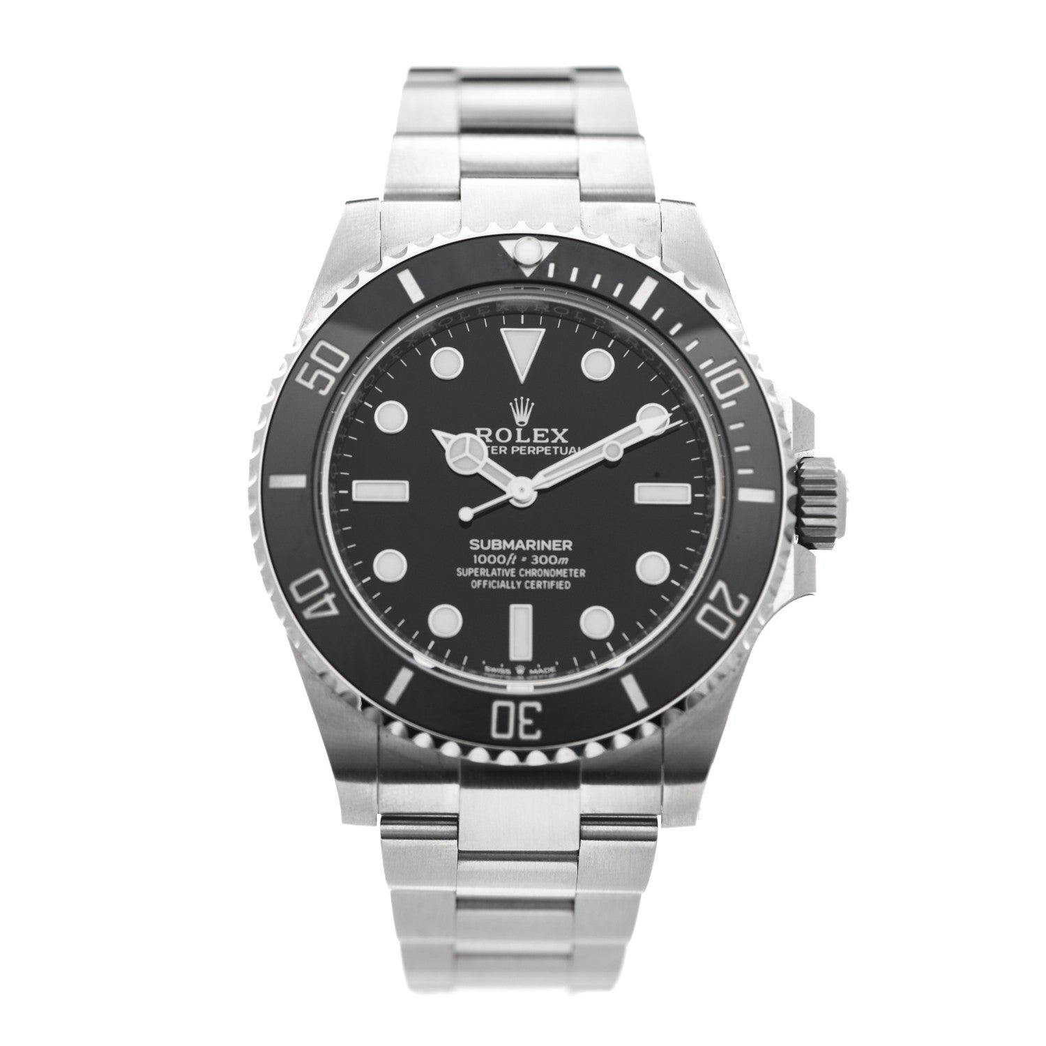 Rolex Stainless Steel 41mm Oyster Perpetual Submariner Watch Black 124060 1 of 5