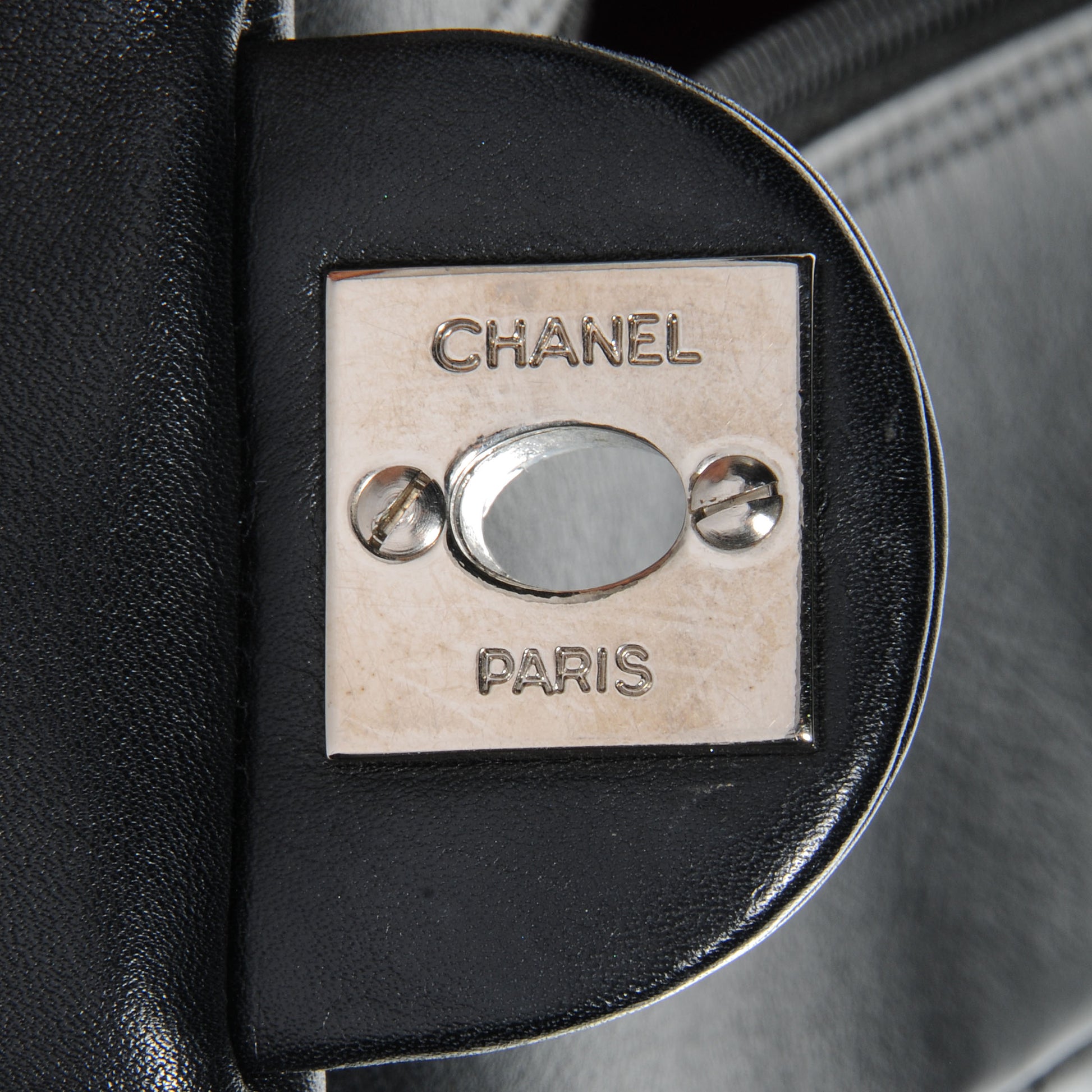 Chanel Calfskin Quilted Large Cambon Multipocket Reporter Black White 8 of 8