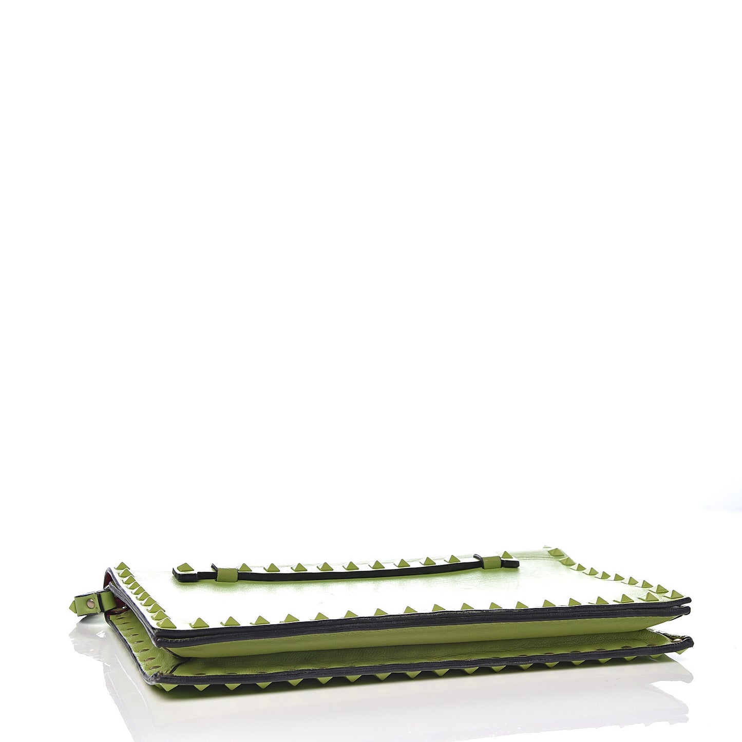 Nappa Rockstud Wristlet Clutch Pop Apple