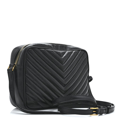 Saint Laurent Calfskin Matelasse Monogram Lou Camera Bag Black 3 of 10