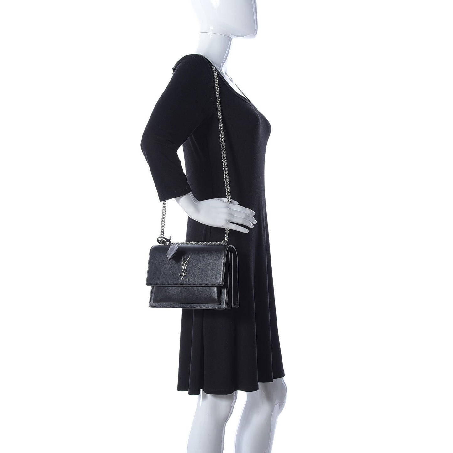 Calfskin Medium Monogram Sunset Black