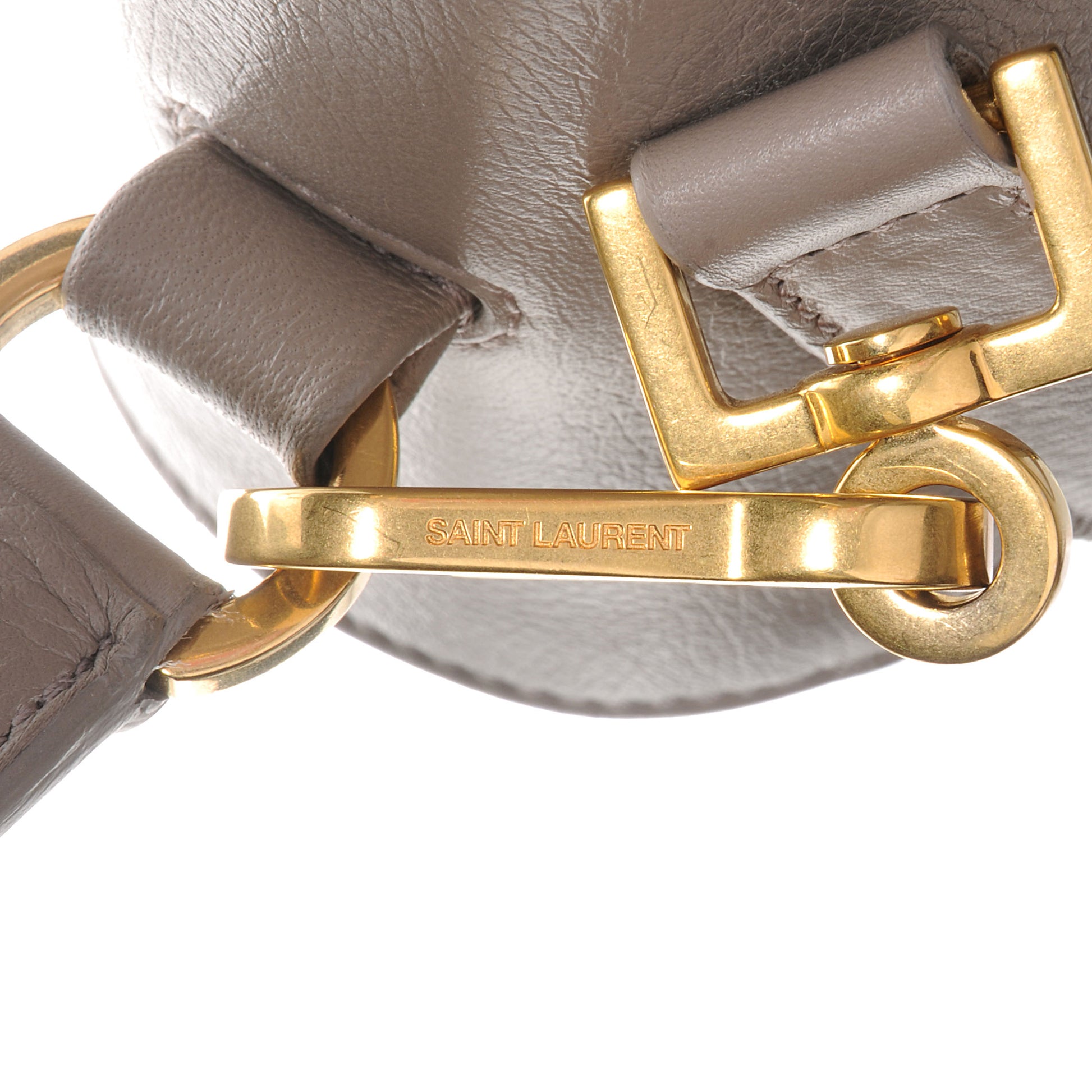 Saint Laurent Leather and Canvas Muse Two Convertible Grey 9 of 9