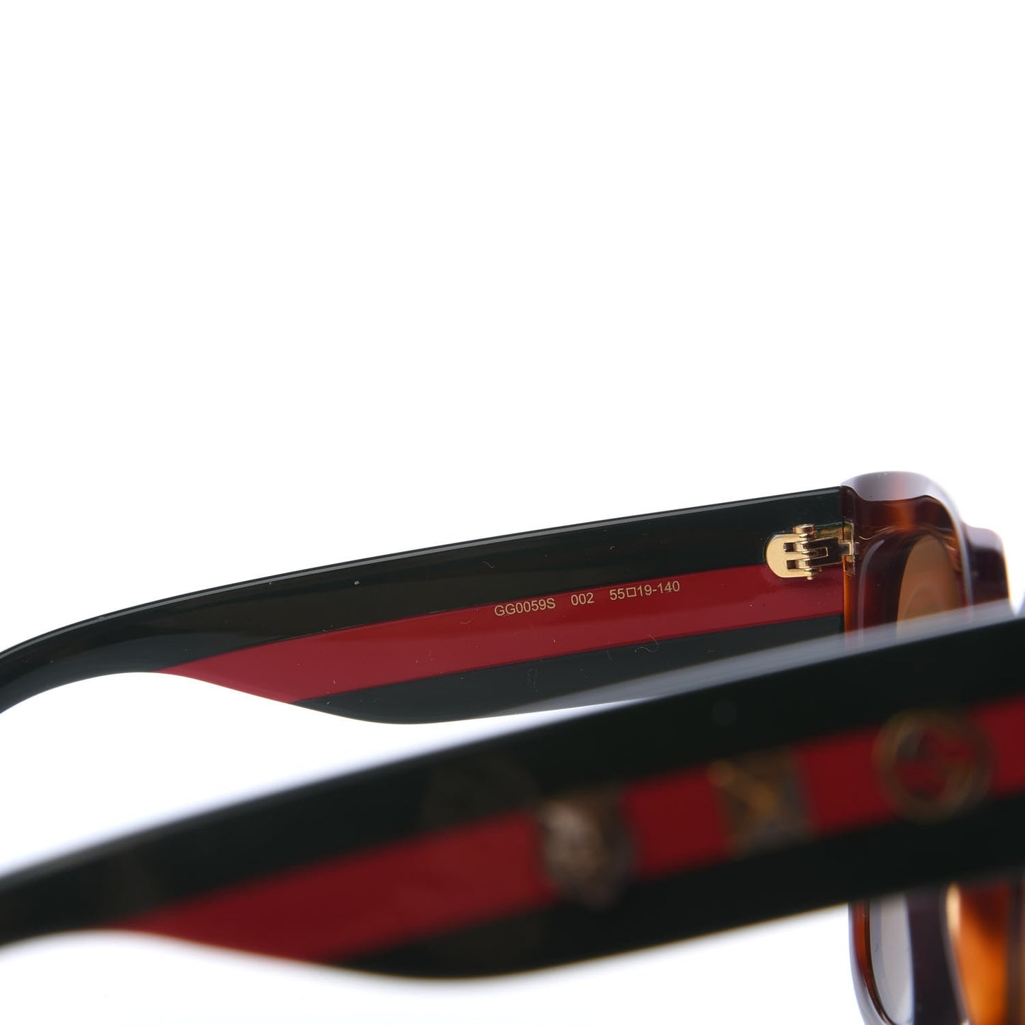 Acetate Square Frame Web Sunglasses GG0059S Tortoise