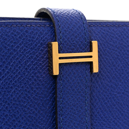 Hermes Epsom Bearn Gusset Wallet Bleu Electrique 8 of 9