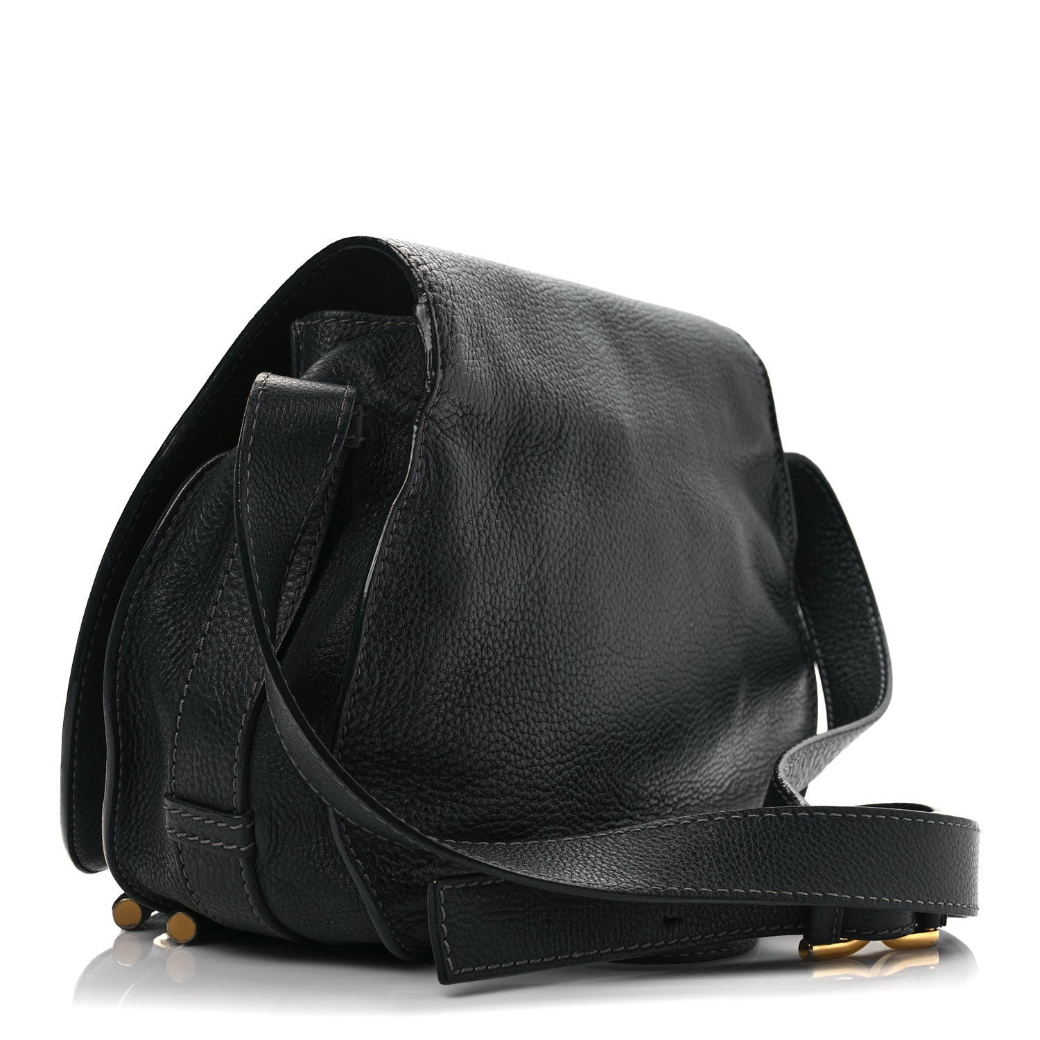 Chloe Calfskin Medium Marcie Round Crossbody Bag Black 3 of 11