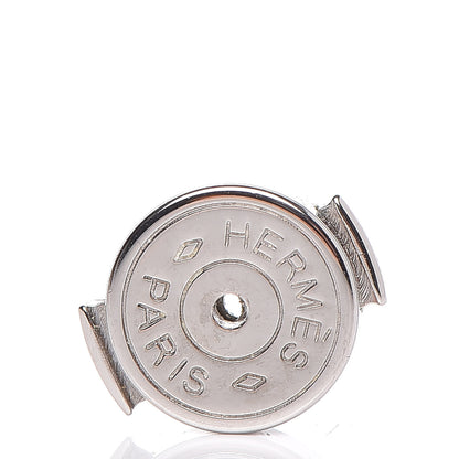 Hermes Silver Lacquered Pop H Earrings Rose Candeur 4 of 5