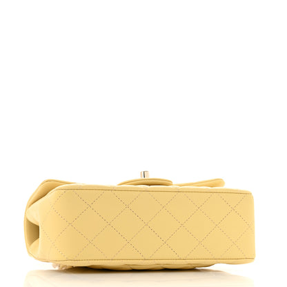 Chanel Lambskin Quilted Mini Top Handle Rectangular Flap Yellow 4 of 10