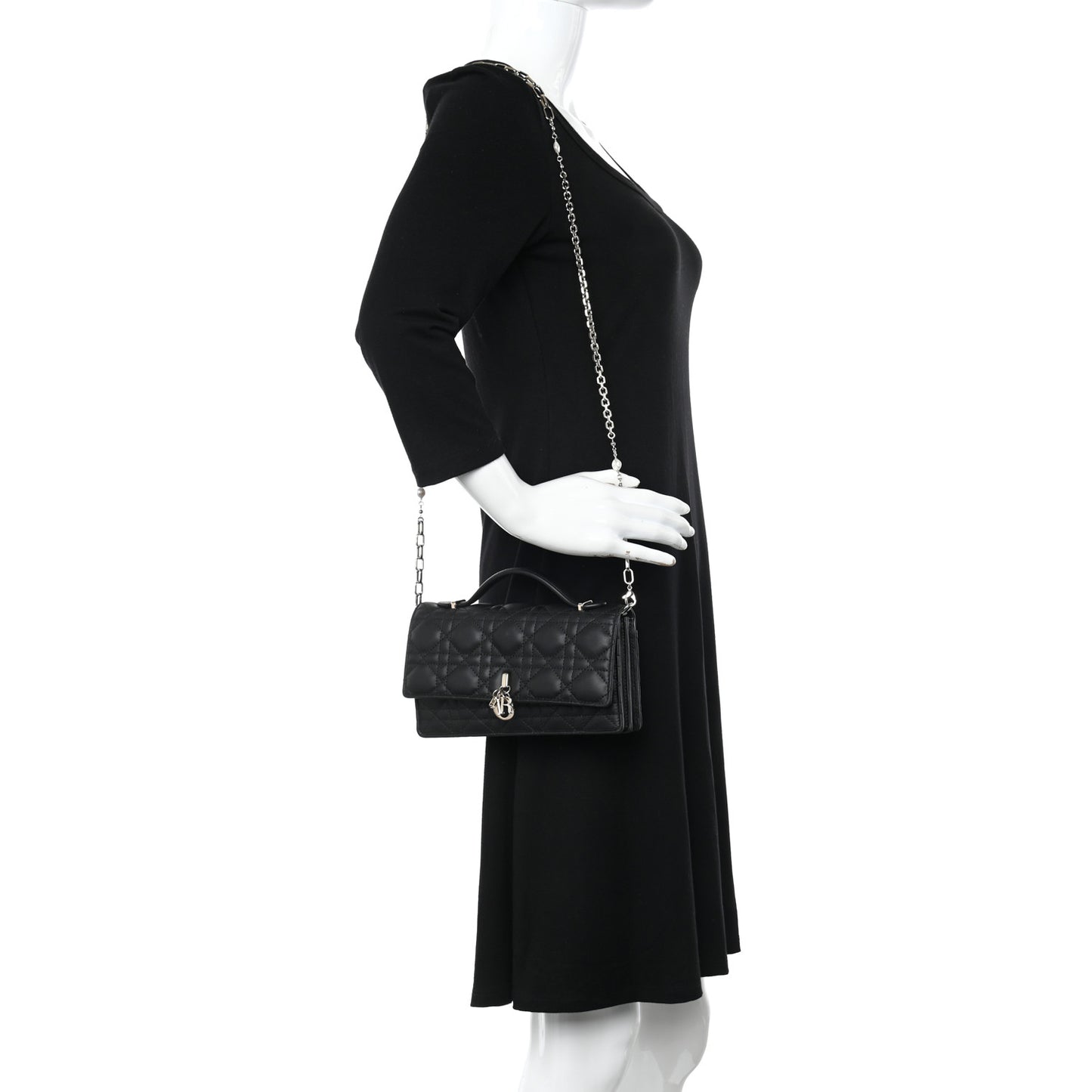 Lambskin Cannage Mini My Dior Bag Black